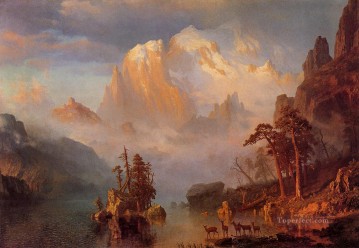 ロッキー山脈 アルバート・ビアシュタット Oil Paintings